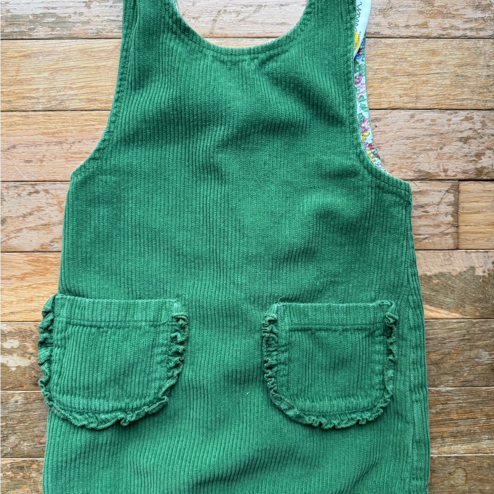 Mini Boden Green Corduroy Kids Dress